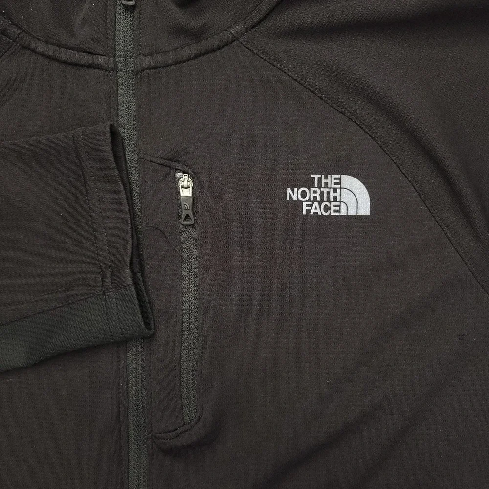 The North Face Pullover Mens Large Black 1/4 Zip Long Sleeve Hiking Top FlashDry